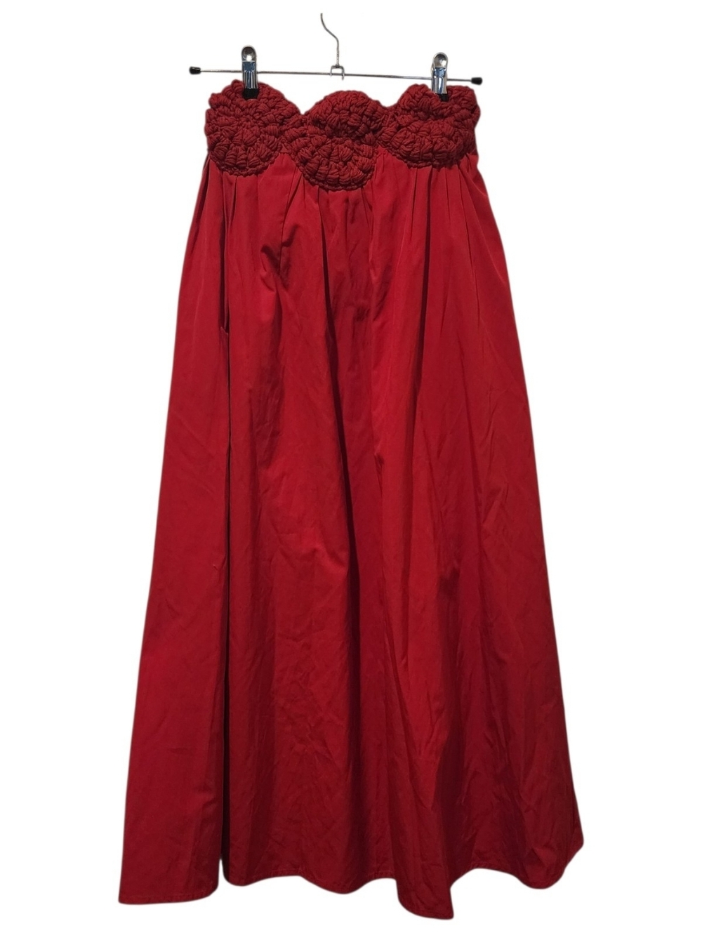 Eze Red Crochet-Waist Maxi Skirt (Damaged) - Picture 6 of 10